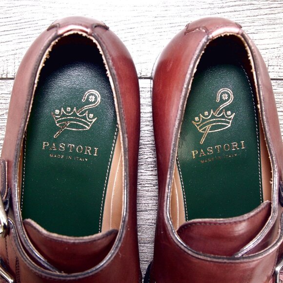 * NIB * $450 Pastori DI BIANCO Remus US 9 M Italian Monkstrap t * add $15 Trees main image 10